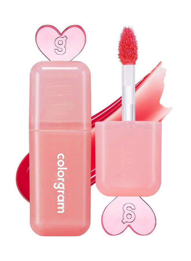 COLORGRAM Juicy Drop Tint 04 Clear Cherry | Juicy Lip Gloss, Glowing Lip Stain with Fruity Colors, Buildable & Blendable, Highly Pigmented - Image 1